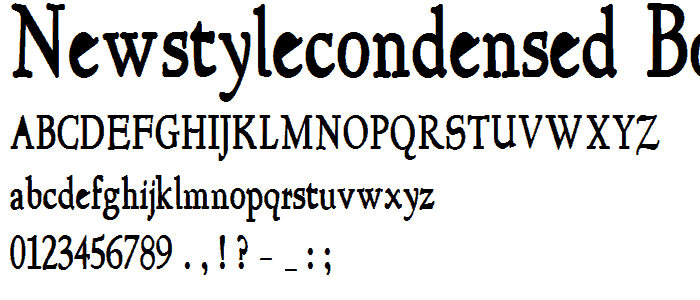 NewStyleCondensed Bold font